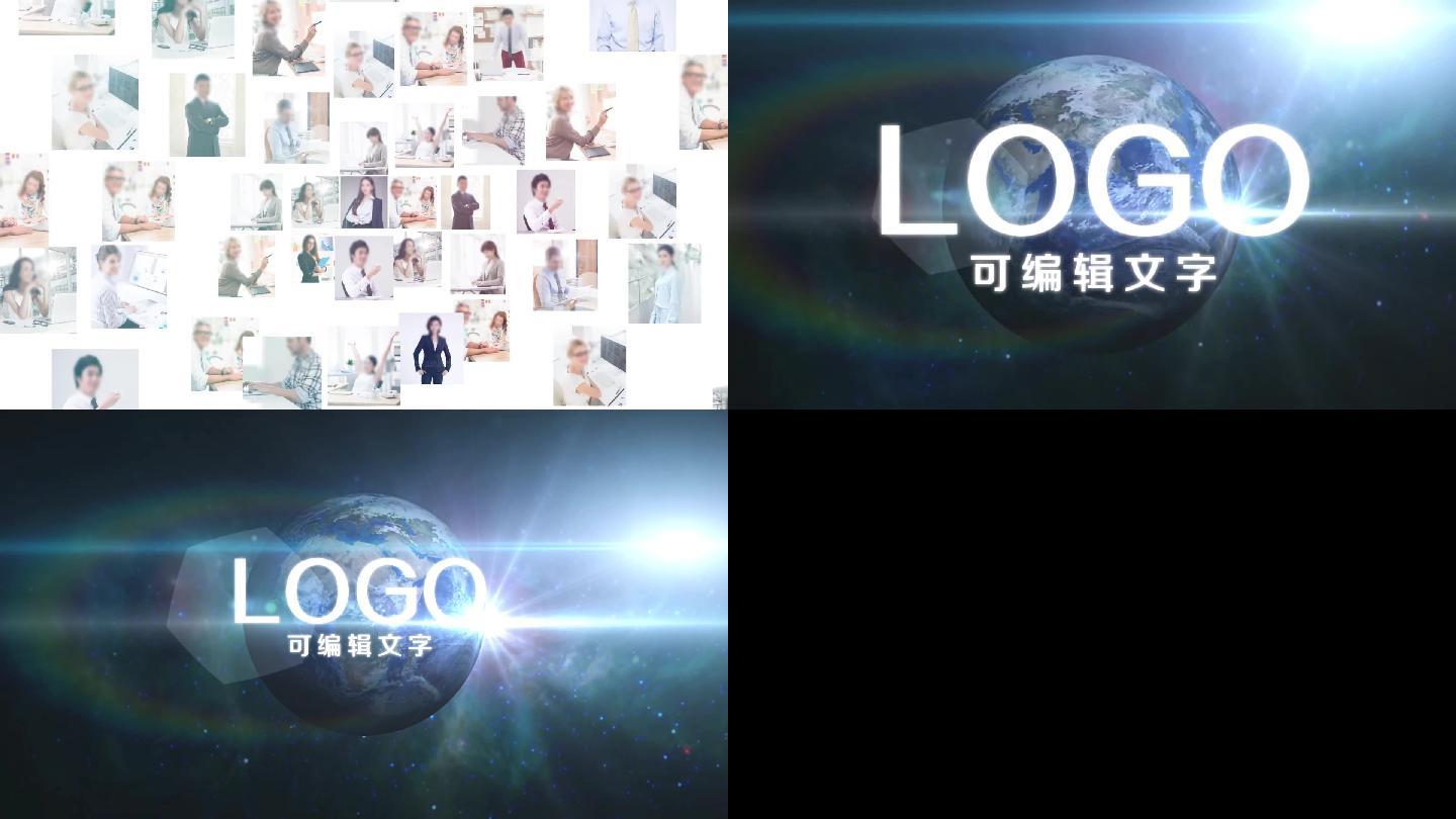 【原创】照片汇聚成地球出LOGO