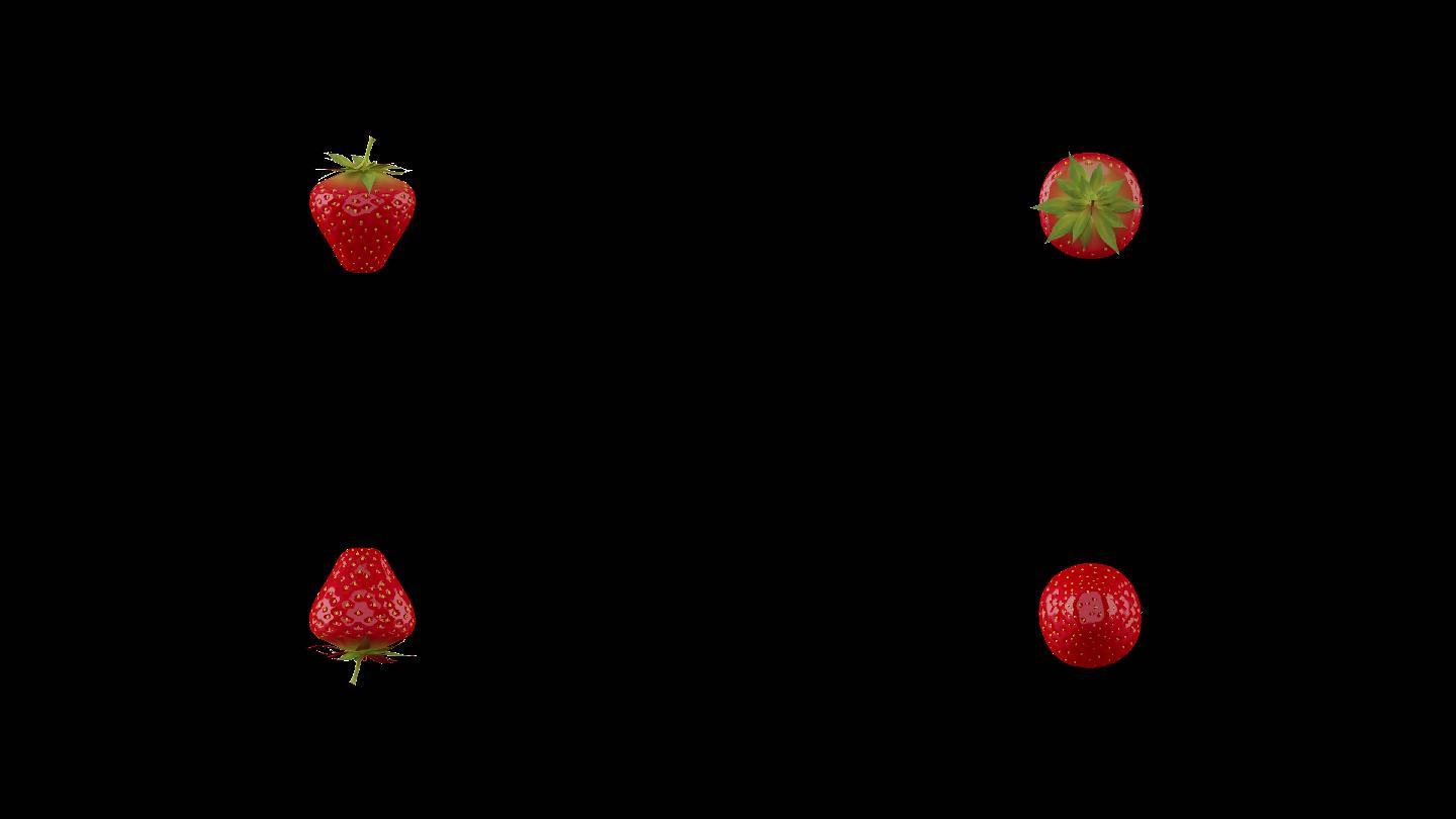 草莓三维立体旋转