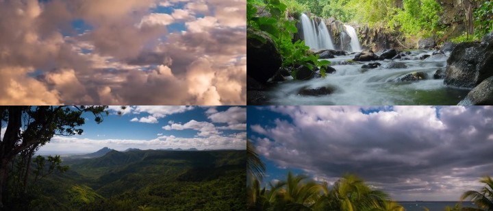 非洲毛里求斯风景延时自然