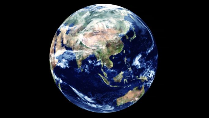 地球旋转带通道循环素材（白天）