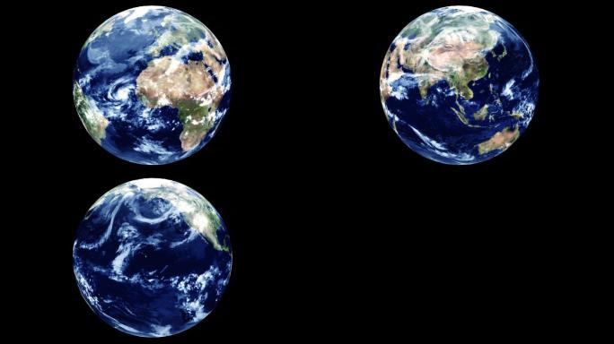 地球旋转带通道循环素材（白天）