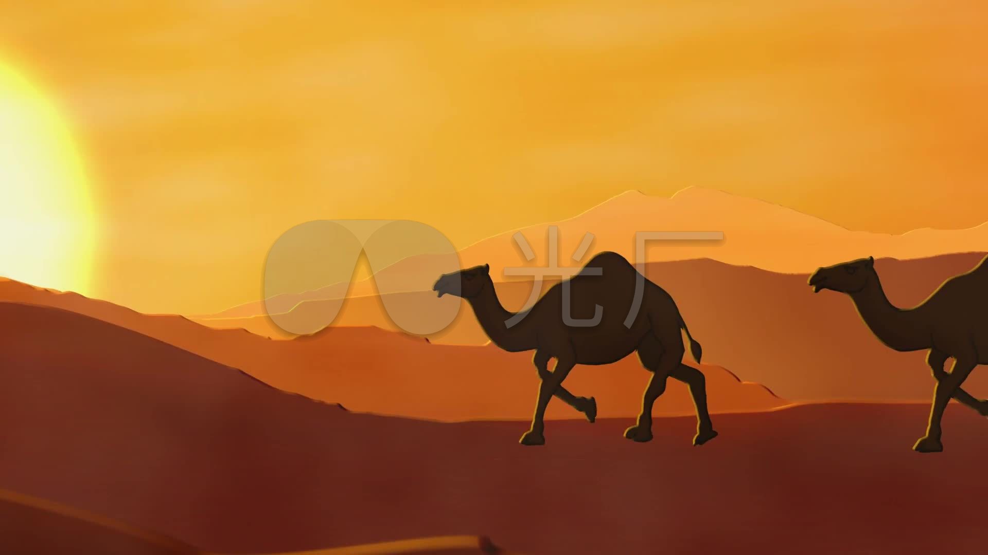 沙漠的骆驼们 _画无完画-站酷ZCOOL