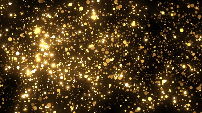 金色粒子闪烁荧光柔美背景视频