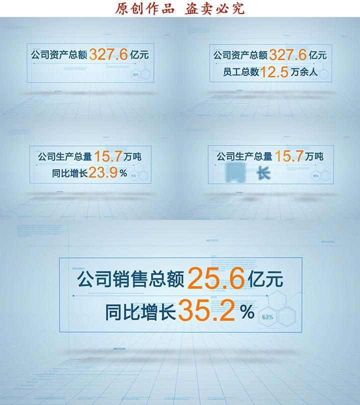 科技大氣簡潔企業數據字幕展示介紹