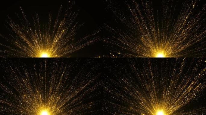 大气金色爆炸粒子光线颁奖背景视频
