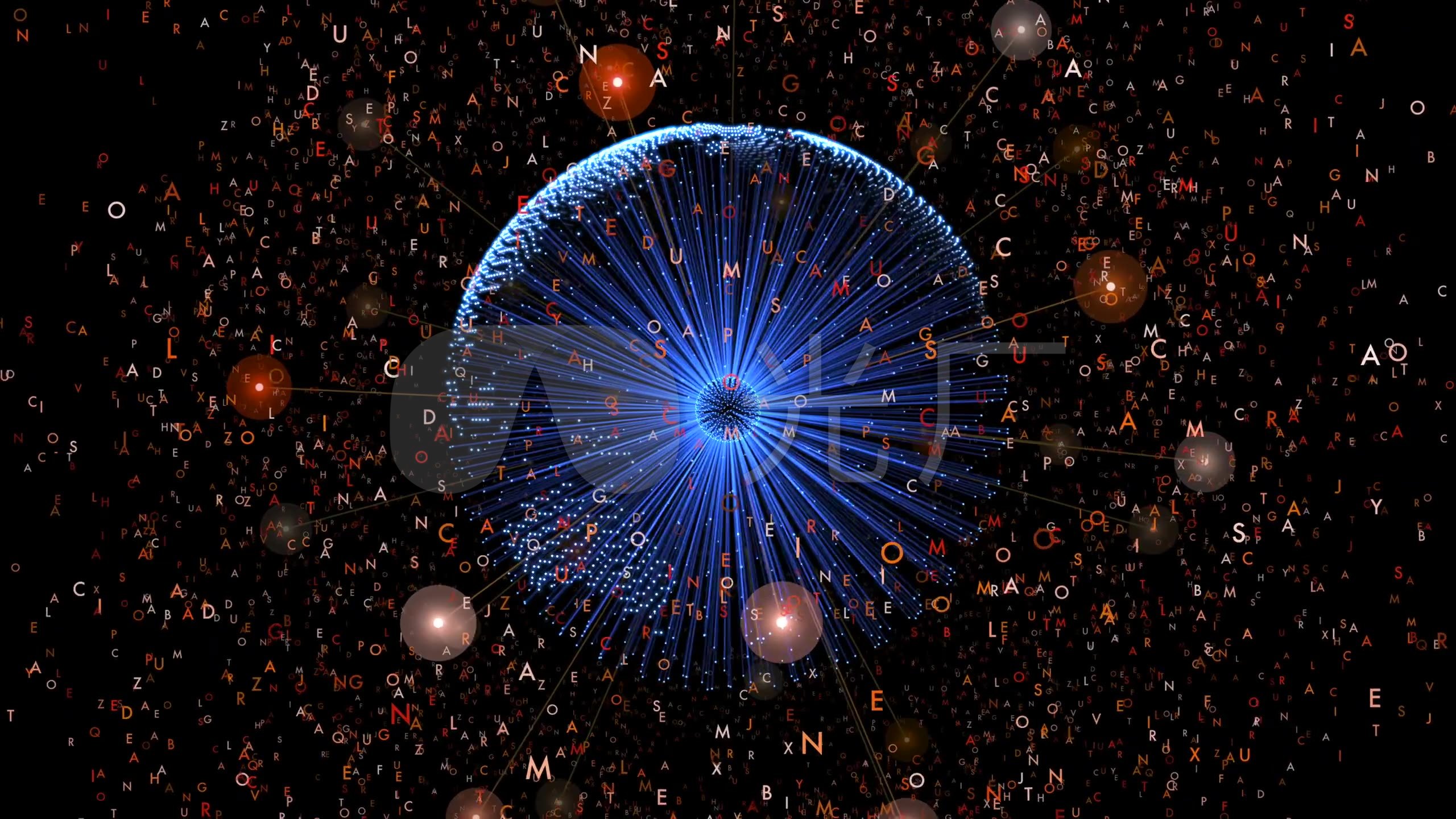 空间粒子小球视频素材