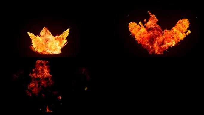大4k高清爆炸火焰火山喷发