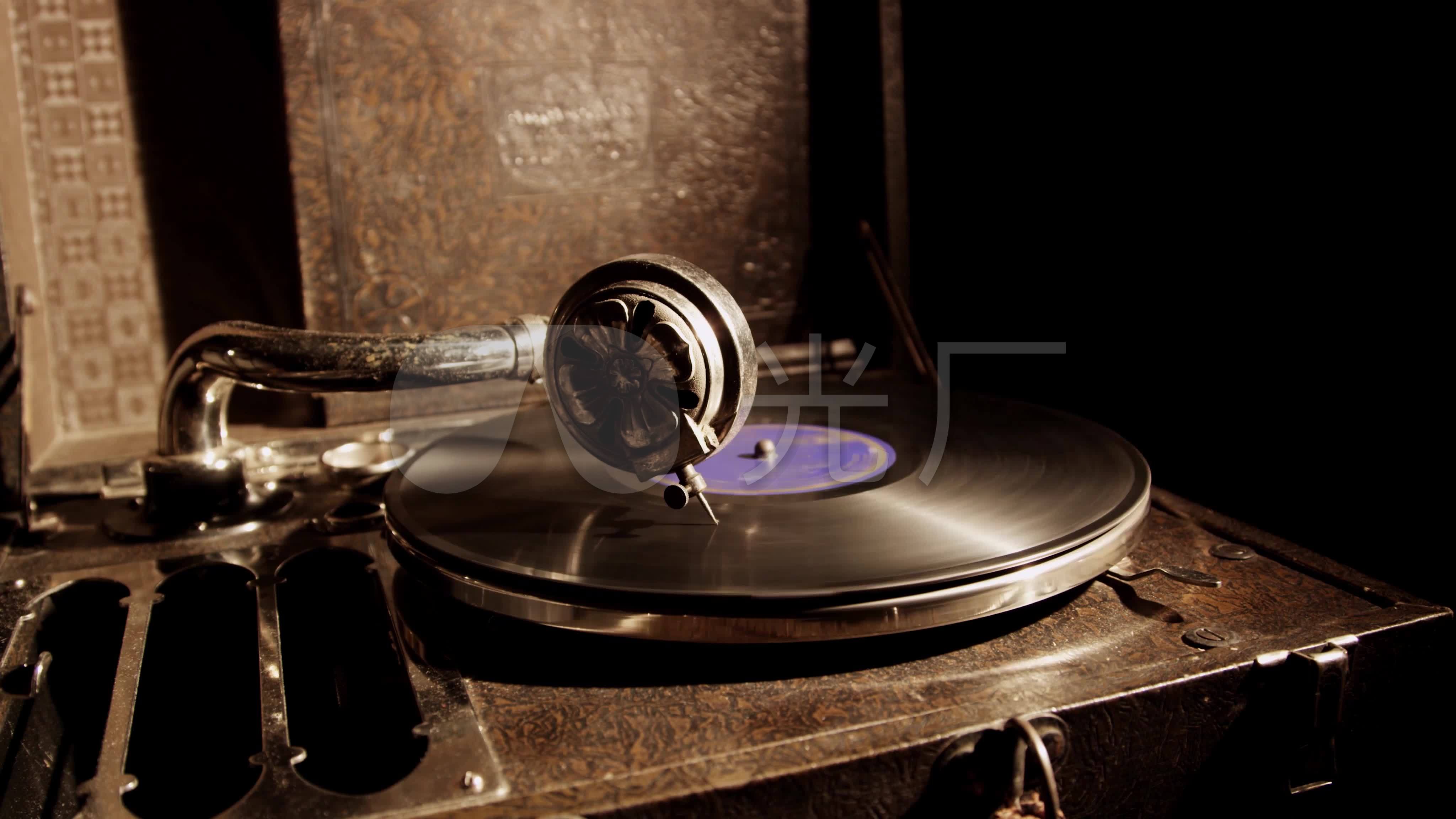 复古典雅留声机黑胶唱片音乐发烧友sc