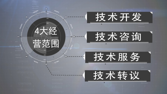 简洁科技架构框架信息文字展示