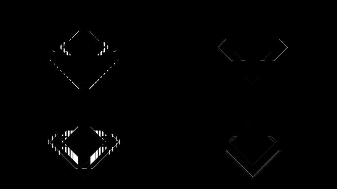 黑白几何图形VJ剪辑视频素材