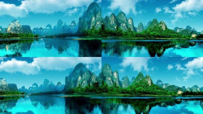 桂林山水风景舞台背景