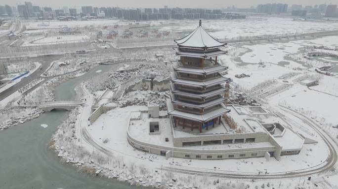 银川雪景