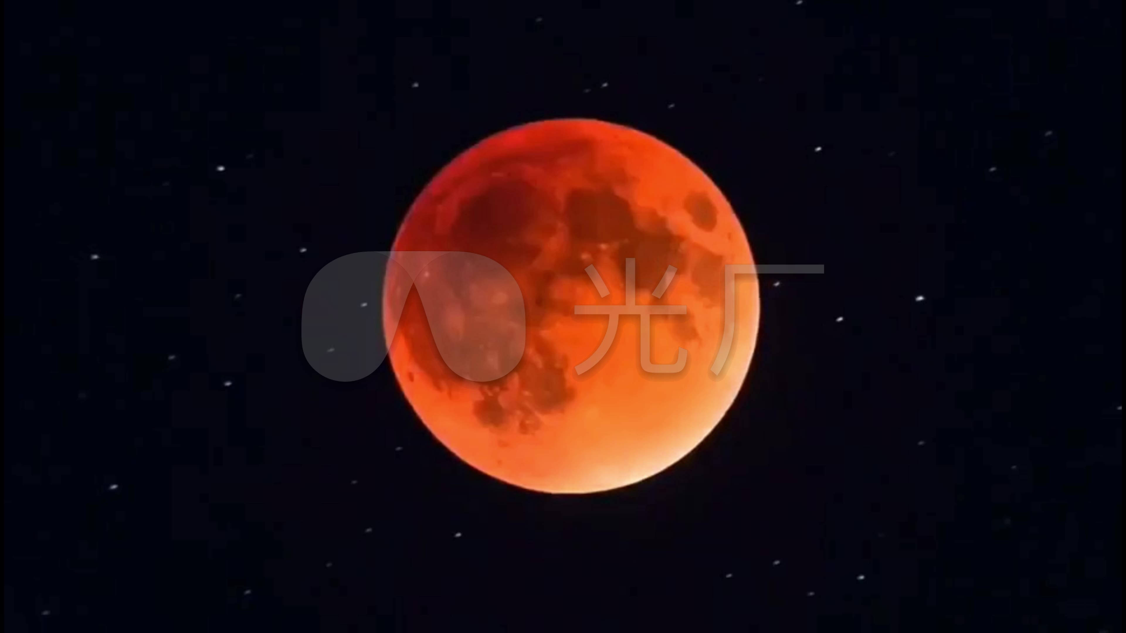 2017超级蓝血月美丽的月亮月全食