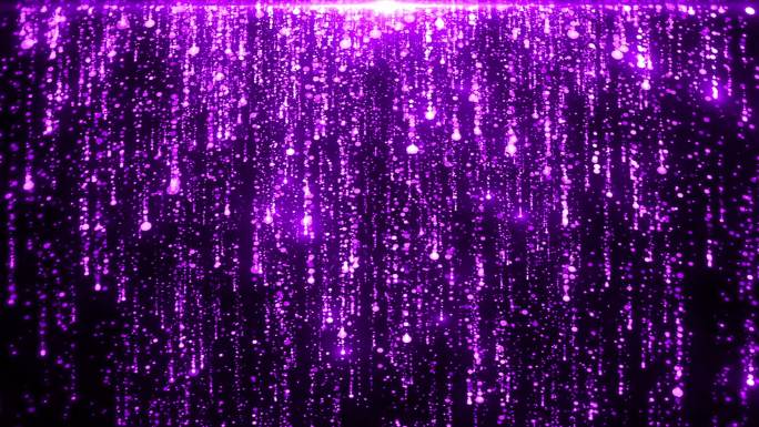 唯美浪漫紫色粒子冷烟花瀑布