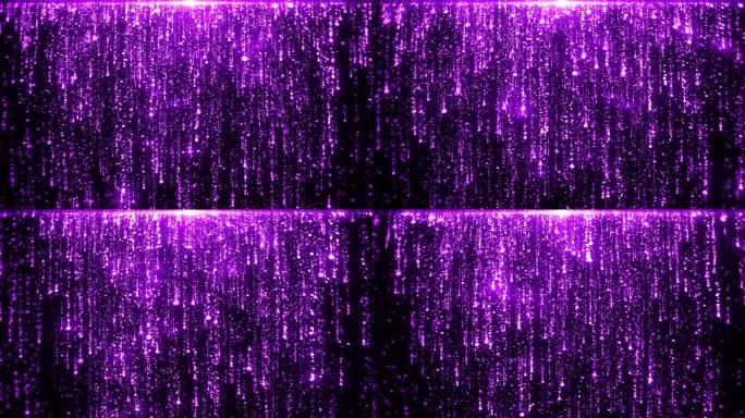 唯美浪漫紫色粒子冷烟花瀑布