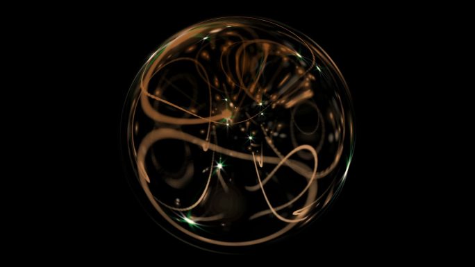 光线球水晶球波动循环背景