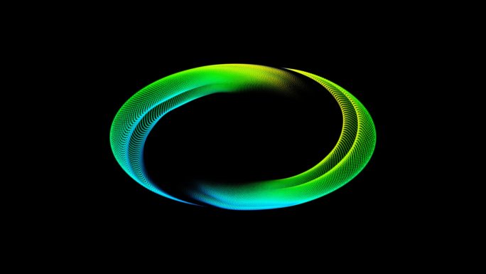 三维彩色动态圆环循环带通道