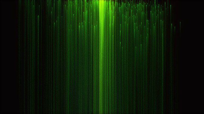 唯美绿色光线雨帘循环带通道