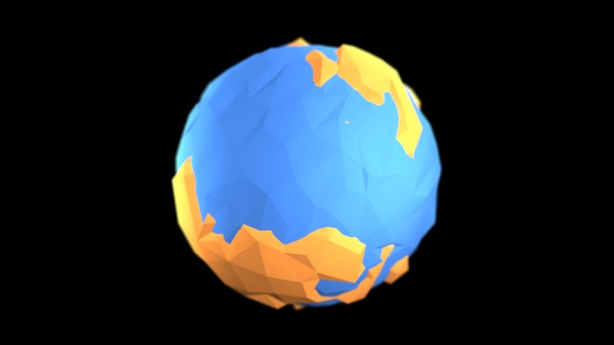 卡通3D地球旋转循环带通道