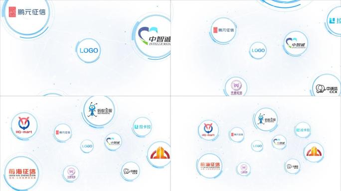 点线企业LOGO科技展示