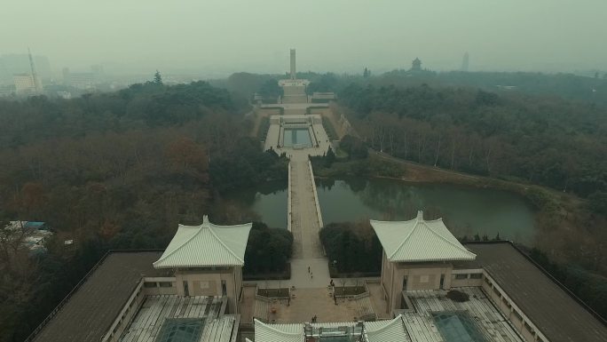 南京雨花台航拍素材