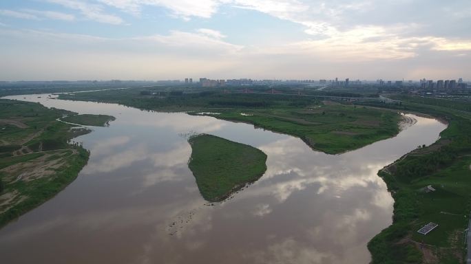 泾渭分明西安渭河