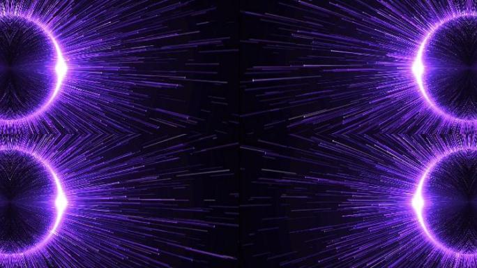 4K超宽屏紫炫酷震撼大气开场粒子光线背景