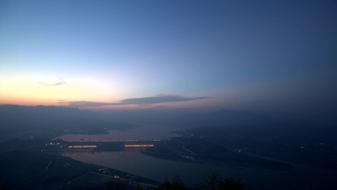 三峡工程夜景延时