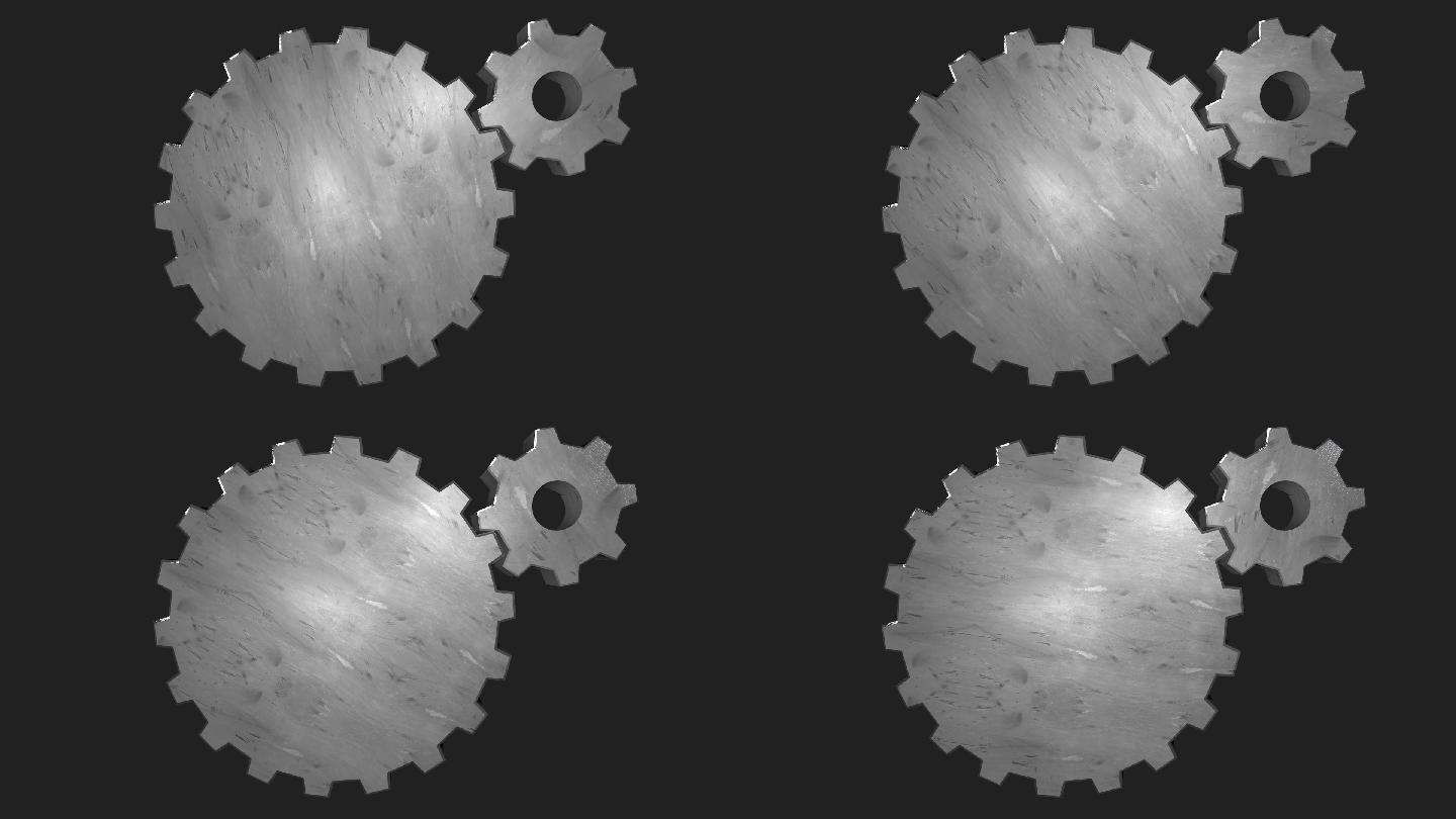 齿轮C4D模型工程可以转动