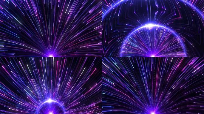 唯美蓝紫色梦幻抽象粒子光线系列02