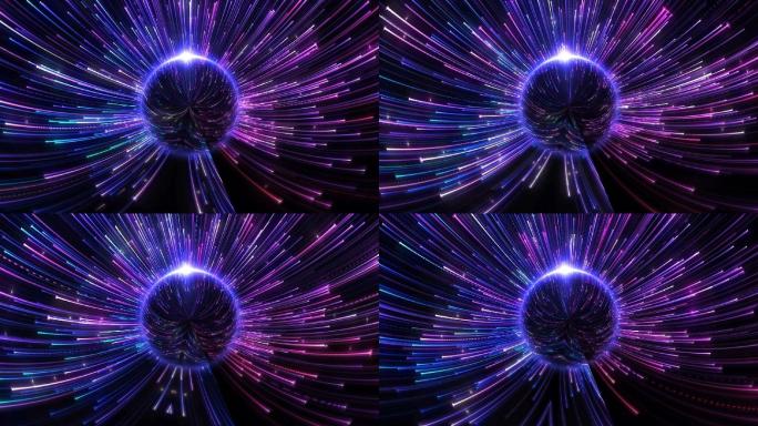 唯美蓝紫色梦幻抽象粒子光线系列08
