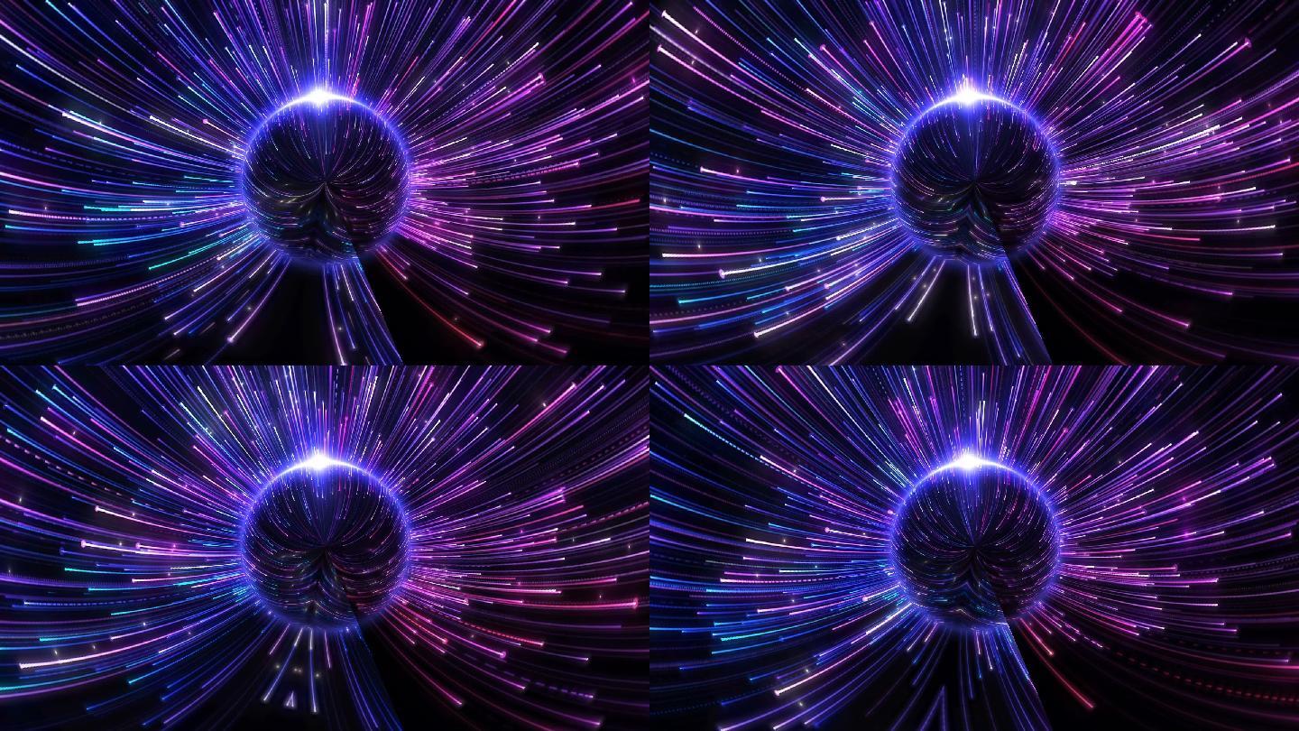 唯美蓝紫色梦幻抽象粒子光线系列08