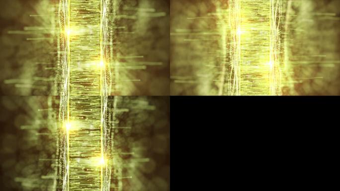 大气金色粒子光线空间隧道循环背景