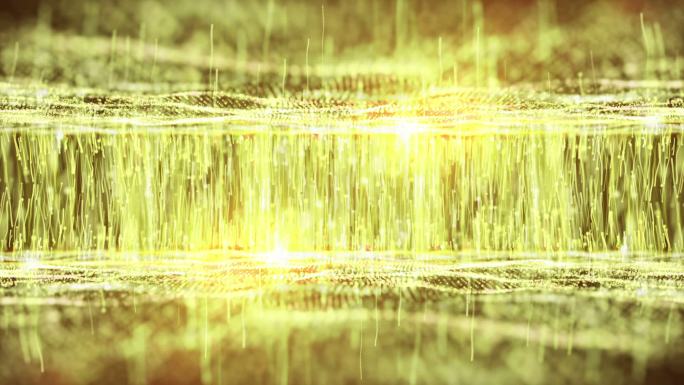 金色粒子光线空间闪烁循环背景