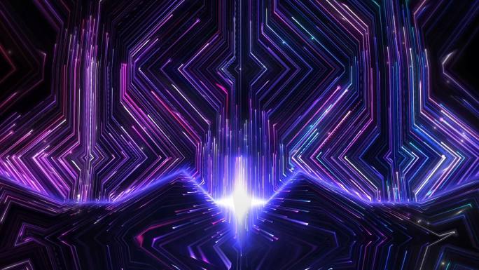 唯美蓝紫色梦幻抽象粒子光线系列10