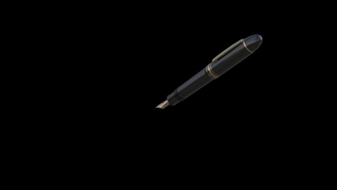 黑白两款钢笔写字动画alpha透明通道