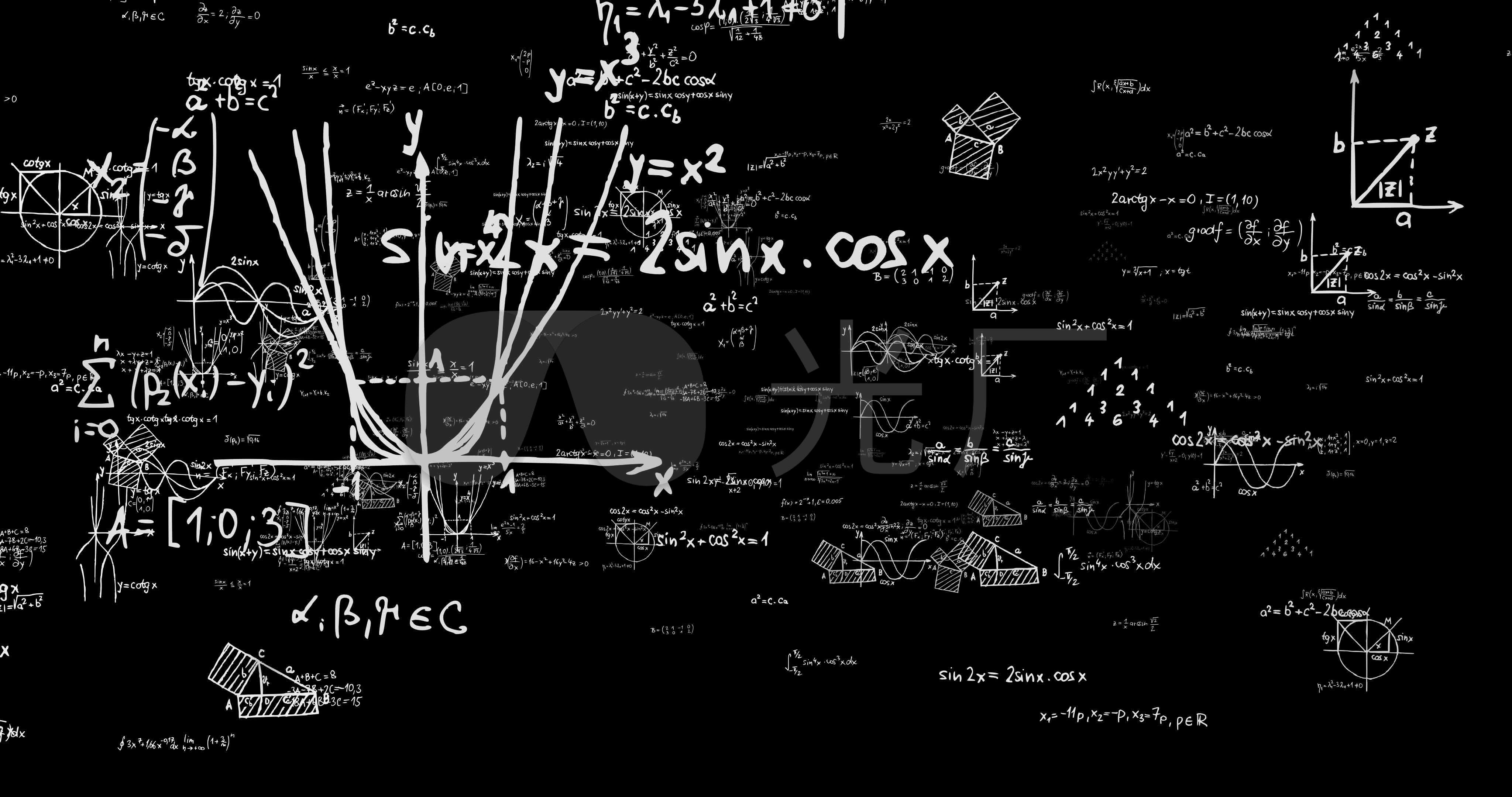 数学壁纸黑板-千图网