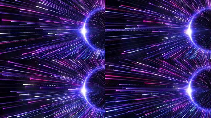 唯美蓝紫色梦幻抽象粒子光线04