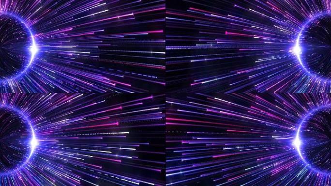 超宽屏唯美蓝紫色梦幻抽象粒子光线