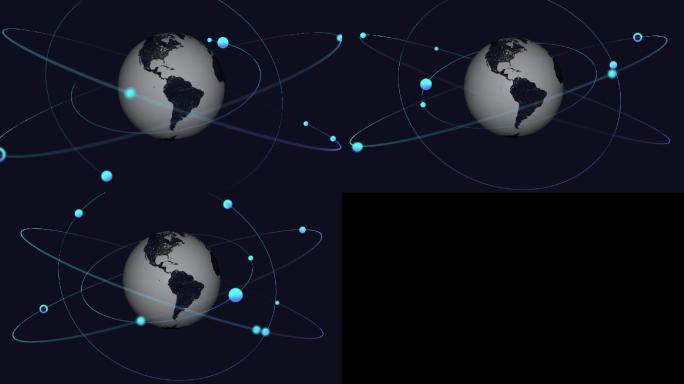酷炫科技感地球环绕镜头