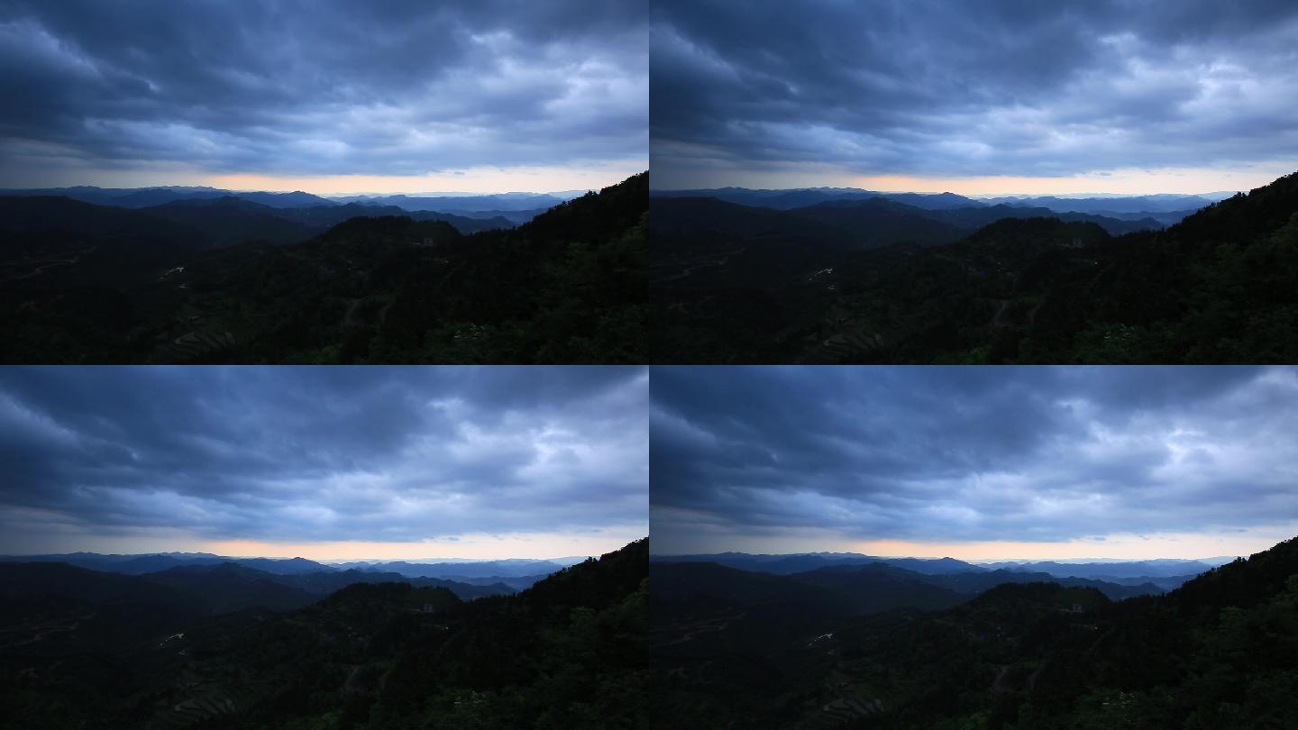 山区仙境坡清晨日出30秒