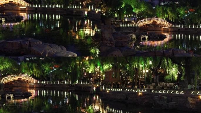 济南护城河珍珠泉周边夜景1