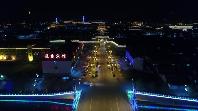 航拍山西忻州岢岚县夜景02