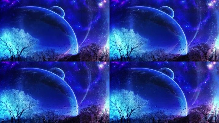 绚丽蓝色夜空背景 19x1080 高清视频素材下载 编号 舞台背景 Vj师网www Vjshi Com