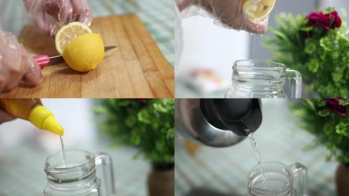 柠檬水制作柠檬视频柠檬蜂蜜水