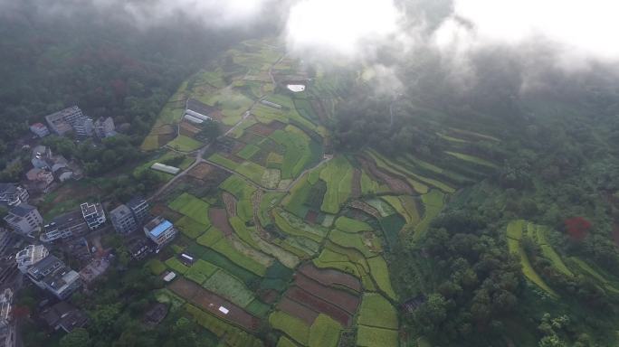 温州永嘉风景航拍山村风景