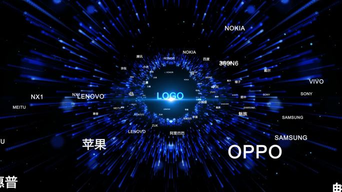 科技logo文字客户展示