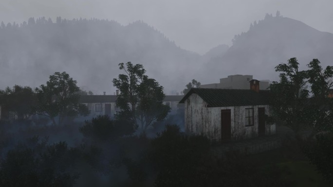 乡村暴雨