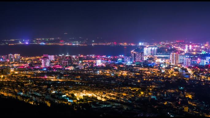 大理城市夜景延时