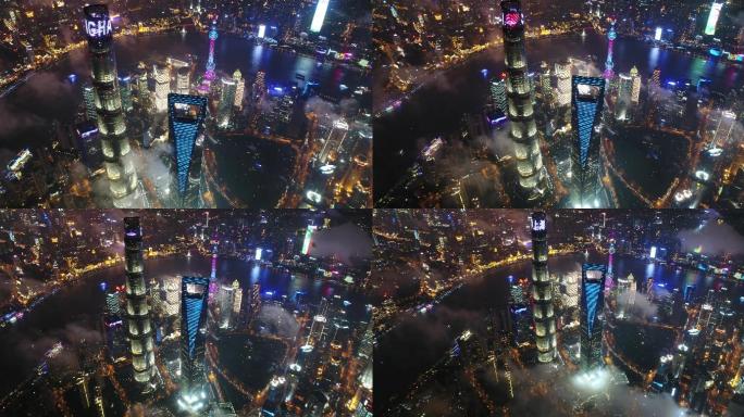 夜景上海中心